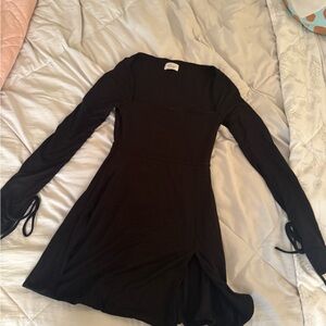 Oh Polly Black Long Sleeve Dress